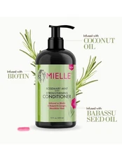 Mielle Organics Rosemary Mint Strengthening Leave-In Conditioner, Supports Hair 