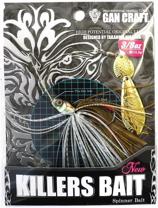 Gan Craft Spinnerbait Killers Bait Type-1 Gold 3/8oz #02 Moroco - Image 1