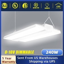 240W LED Linear High Bay Shop Light Commercial Warehouse Garage Fixture 36000 lm