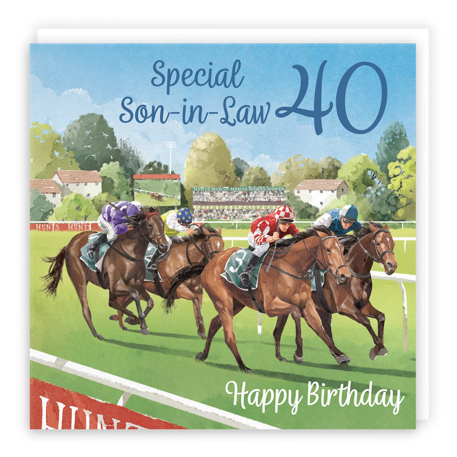 40th Son In Law Horse Racing Birthday Card Milo's Gallery