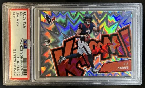 2023 Panini Absolute C.J. Stroud Kaboom Horizontal SSP RC #11 Texans PSA 10