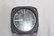 Vintage United Instruments Inc, Man/Fuel Pressure Gauge Model No. 6314