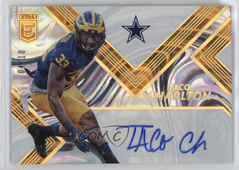 Taco Charlton Panini Donruss Elite Rookie Autographs #RA14 Orange