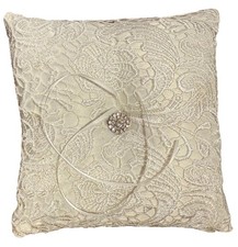 Ring Bearer Pillow By Celebrate-It  7x7 Inches White Lace Wedding MAR26