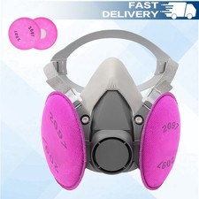 3 IN 1 Half Face Respirator Mask Particulate Welding Painting Dust Red Filters