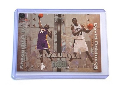 1999-00 SkyBox Metal Universe Rivalries Shaquille O'Neal & David Robinson #R12 