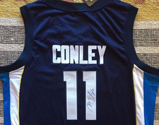 Mike Conley Signed Autograph Memphis Grizzlies Jersey NBA Ohio State USA