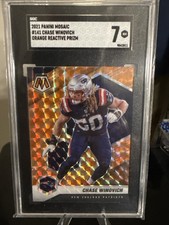 2021 Panini Mosaic Reactive Orange Prizm Chase Winovich #141 NE Patriots SGC 7