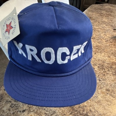 Kroger Blue White Men's Snapback Hat USA Theme Casual One Size