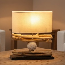 Tischlampe / Tischleuchte,  handgemachtes Unikat aus Naturmaterial, Treibholz, 