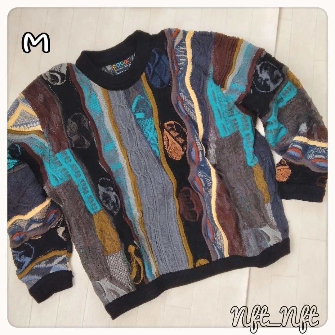 COOGI Wool Cable Knit Sweater, Size M