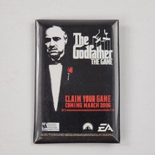 The Godfather The Game Xbox PS2 PC Promotional Button Pin Back GameStop Promo