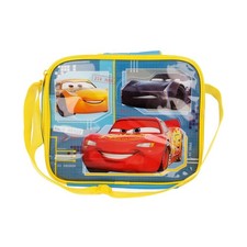 Sac Isotherme pour Enfant Motif Voitures de Course, Bandoulière Réglable/Jaune