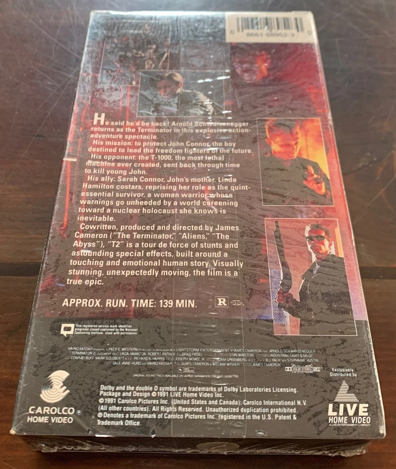 Terminator 2 T2 Judgement Day 1991 Sealed VHS Brand New Schwarzenegger Hamilton - Image 2 of 2