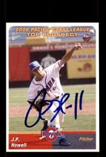Signed Baseball Card Auto J.P. Howell 2006 Pacific Coast League Top Prospects