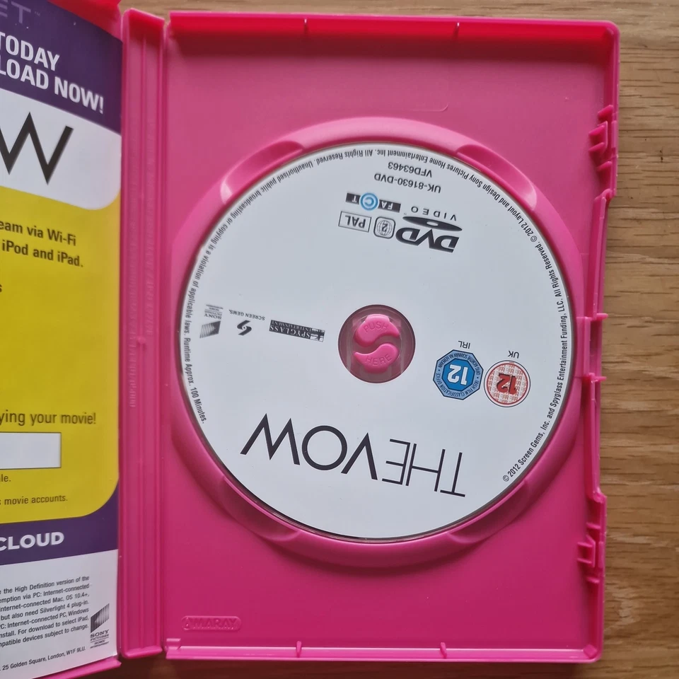 The Vow DVD - Rachel McAdams, Channing Tatum Romantic Drama Film - Image 4 of 4