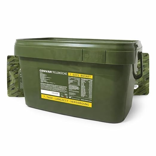Ration de survie 7 jours CONVAR Field Kitchen Bucket seau alimentaire d'urgence de 12 kg