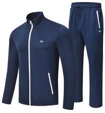 Men's Tracksuit Activewear Sport Casual Suits Full Zip Sweatsuit Jogger Sets ...