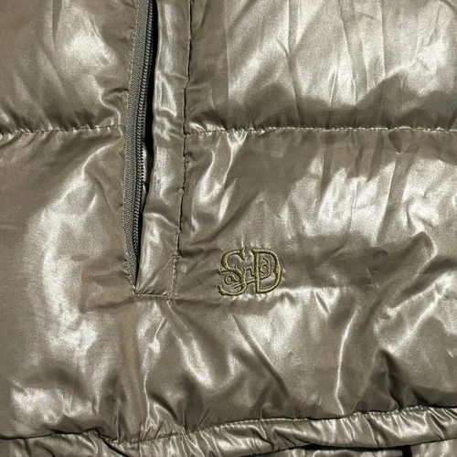Stall & Dean Mens 5XL Puffer Vest Olive Green Orange Goose Down Big Tall Vests image 11