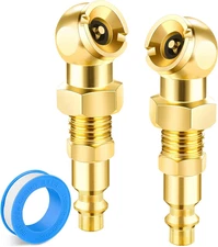 2Pcs Ball Foot Air Chucks for Tires 1/4" FNPT Metal Quick Connect Leak-Proof