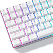 White Keycaps for Mechanical Keyboard, Shine Through Key caps