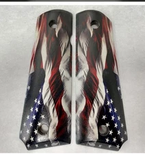 1911 pistol Grips Altamont wood US FLAG grips Fits Many Brands Of 1911s