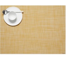 Chilewich Mini Basketweave Placmats Set of 4 (14" x 19") Rectangle Ochre NEW