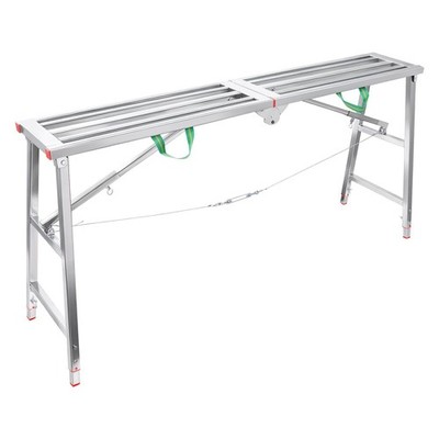Folding Work Platform 880Lbs, Height Adjustment 32-48''(H), Portable Step Ladder