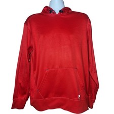 Fila Sport Men's Hoodie Large Red Polyester Hooded Sweatshirt Classic Retro