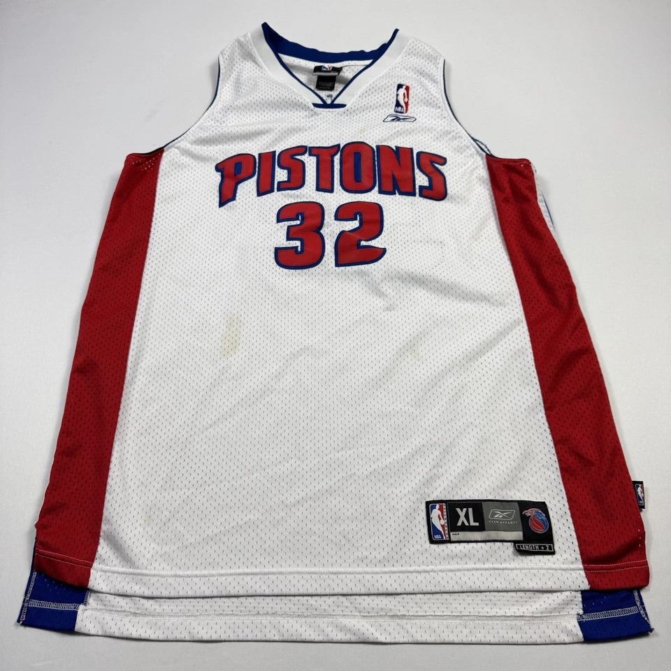 Camiseta Detroit Pistons Para Hombre XL Blanca NBA Baloncesto Hamilton Reebok Longitud +2 Foto 2 de 4