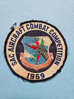 1969 Strategic Air Command Aircraft Combat Competition Genuine Cloth Patch