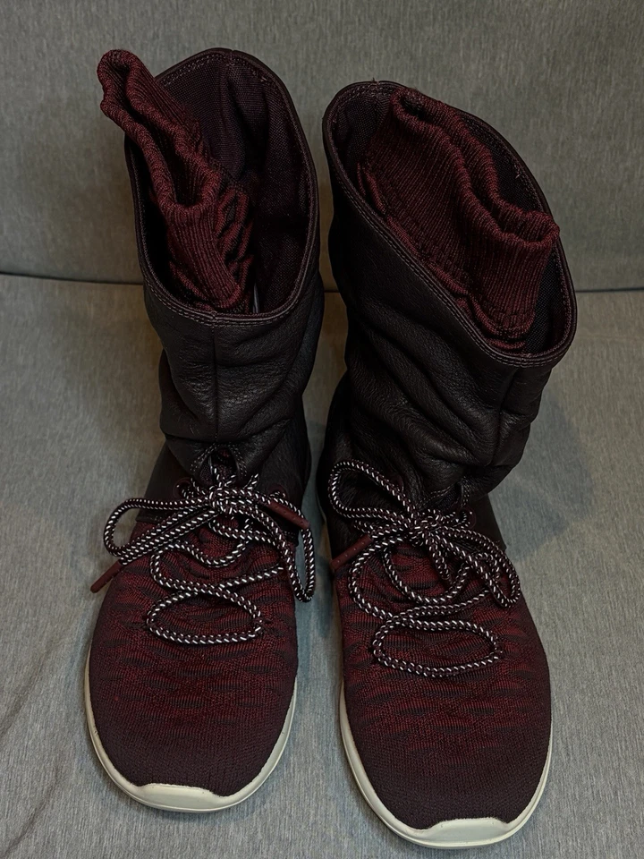 Mujer Nike Roshe Two HI Flyknit Zapatilla Deportiva, 861708 600 Talla 6 Borgoña Profundo Foto 4 de 4