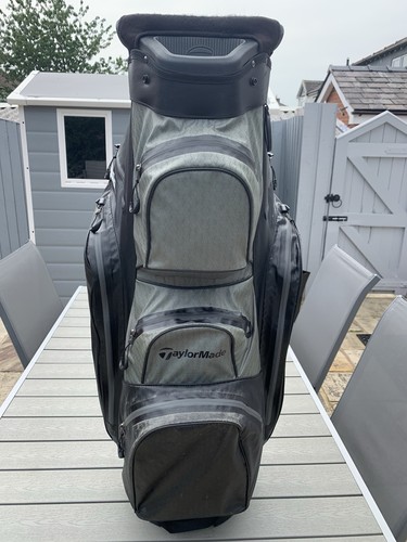 Taylormade Storm Dry Waterproof Golf Cart Bag Black/Green 14 Way Divider - Picture 2 of 14