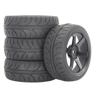 1/10 RC Racing Wheels Tires Metal Wheel Rims Hub12mm Hex for 1:10 RC On Road Car