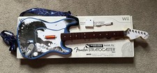Rock Band 3 Wireless Fender Stratocaster Guitar BLUE Nintendo Wii PC  Dongle