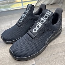 Adidas Lite Racer Adapt 7.0 Wide Black Grey Size 9 Missing Laces