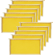 Deep Brood Beehive Frames with Wax Foundation 10pack Beehive Frames Beeswax Dipp