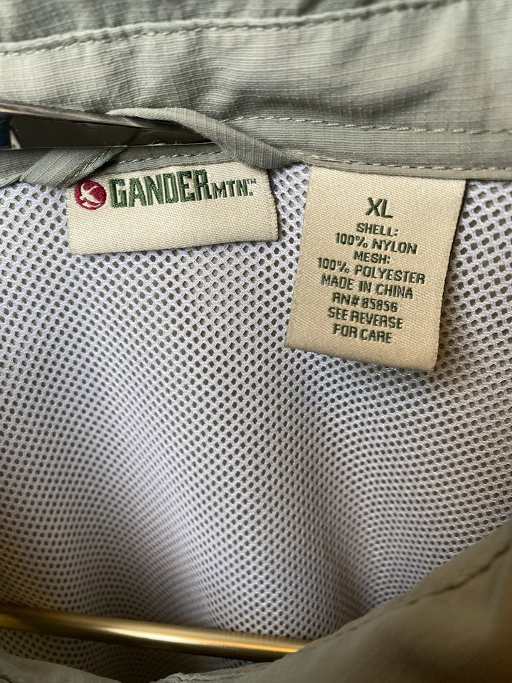 Camisa Gander Mountain para mujer XL de nailon para pesca senderismo mangas enrollables caqui Foto 3 de 4