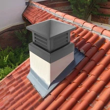 14" x 14" Chimney Cap Square Chimney Cover Rainproof Chimney Cap for Outside