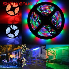 12V 5M 2835 RGB LED Strip Lights Bar TV Back Lighting Kit USB 24 Key Remote US