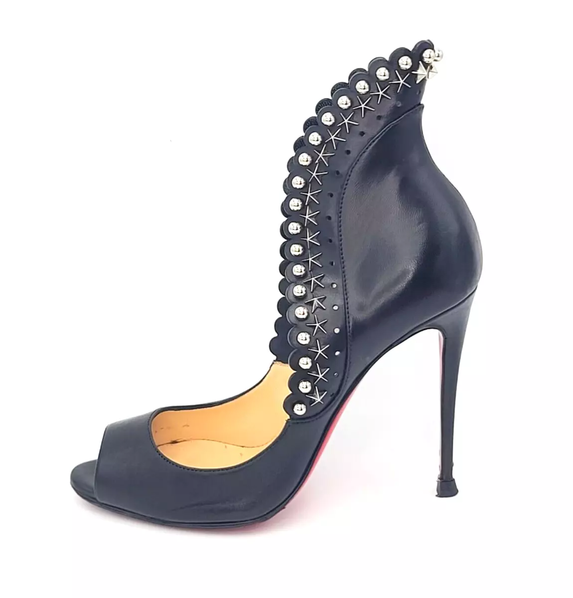 Christian Louboutin Black Mafaldina Spikes 100 Heeled Sandals Christian  Louboutin