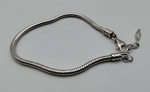 Vintage Snake Round Chain Link Bracelet Sterling Silver 925 Amore & Baci - Picture 3 of 5