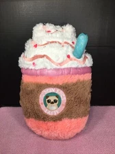 VGUC-17”Justice Exclu Squishable Pugkin Spice Latte Plush Pillow Embroidered Pug