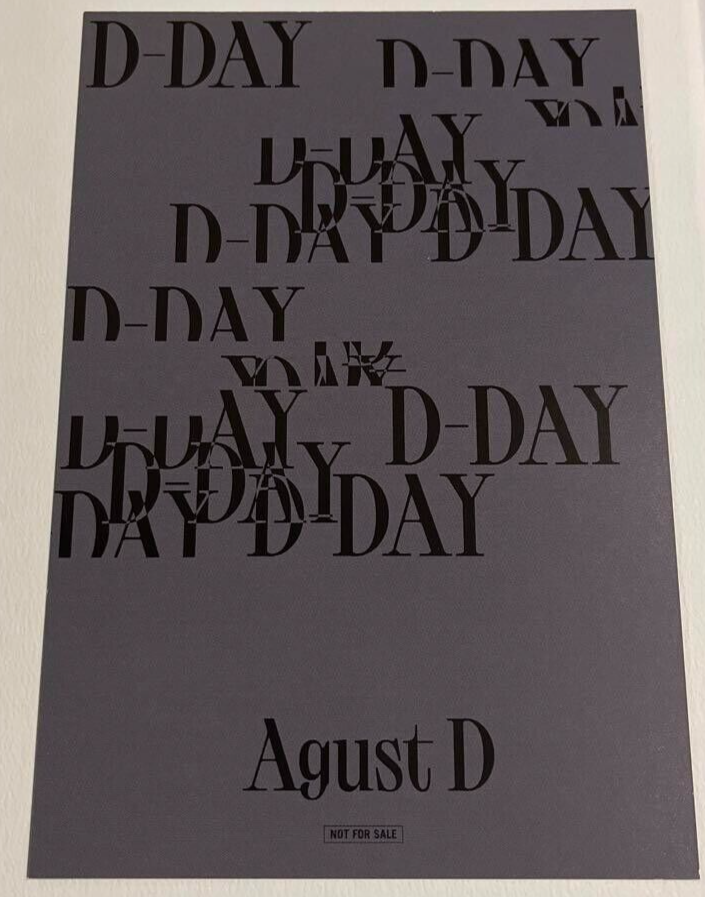BTS SUGA suga Agust D D-DAY UMS Official Postcard | eBay