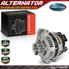 Alternator for Acura RDX 2007-2012 L4 2.3L 110 Amp 12 Volt CW 7-Groove Pulley