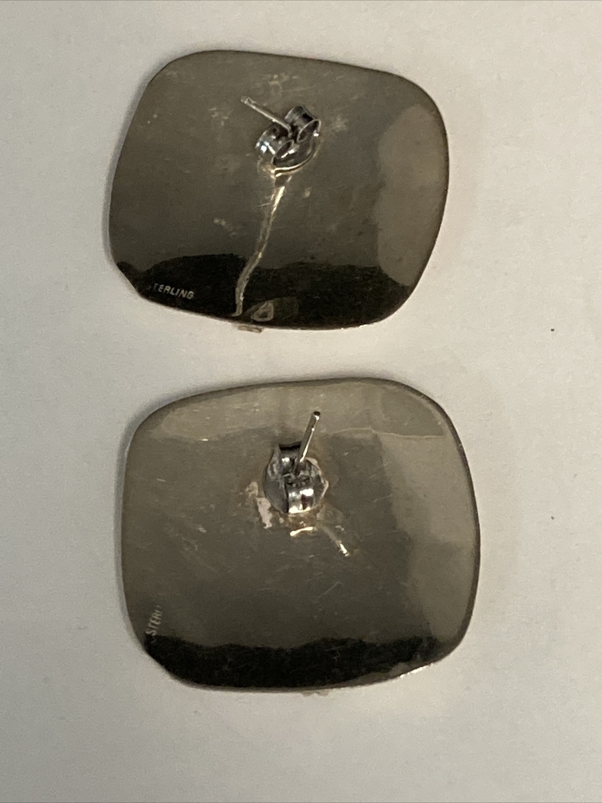 925 Sterling Silver Square & Triangular Modernist… - image 4