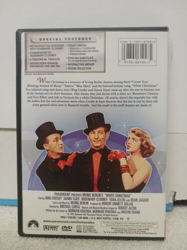 White Christmas 1954 DVD Widescreen Bing Crosby Danny Kaye Holiday Comedy Movie - Picture 2 of 7