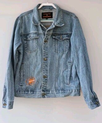 Members Only Nickelodeon blue denim jean jacket size XL
