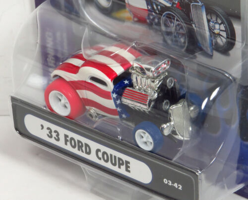 Muscle Machines Stars & Stripes Red Blue Tires 1933 Ford 33 Coupe 03-42 Chase - Picture 4 of 5