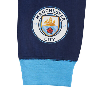 Pigiama Corto Manchester City FC Per Bambini - Set Maglietta + Pantaloncini In Cotone - 4